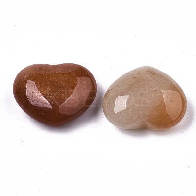 Natural Red Aventurine Heart Love Stone G-N0326-56G-1