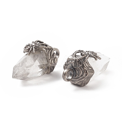 Natural Quartz Crystal Pendants G-C051-03C-1