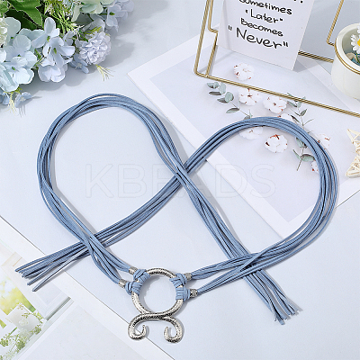 Polyester Chain Belts for Women Ladies Dress AJEW-WH20018-51C-1