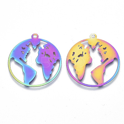 Ion Plating(IP) 201 Stainless Steel Pendants LS-X-STAS-R114-001-1