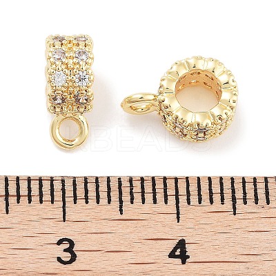 Brass with Cubic Zirconia Pendants KK-P271-07G-1