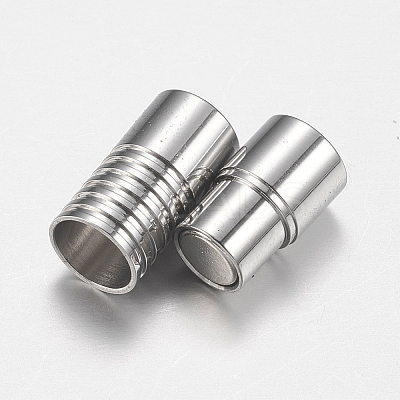 Tarnish Resistant 304 Stainless Steel Magnetic Clasps with Glue-in Ends LS-STAS-F149-04P-A-1