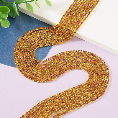 4.8 Yards Iron Rhinestone Cup Chains CH-TA0001-10F-1