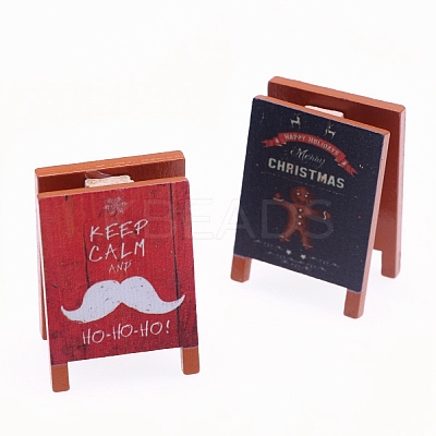 Dollhouse Miniature Wooden Sign with Vintage Chalkboard Decoration PW-WG72554-04-1
