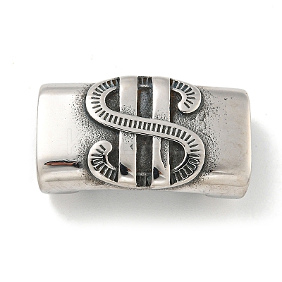 Tibetan Style 304 Stainless Steel Slide Charms/Slider Beads STAS-L274-005AS-01-1