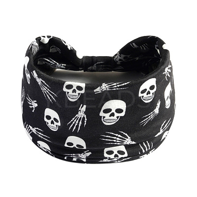 Halloween Simulation Cotton Hair Bands OHAR-PW0003-222A-1