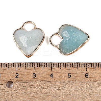 Natural Flower Amazonite Faceted Pendans KK-L218-005G-05-1