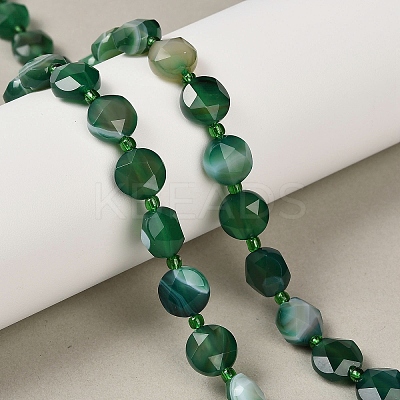 Natural Banded Agate Beads Strands G-C116-A180-01C-1