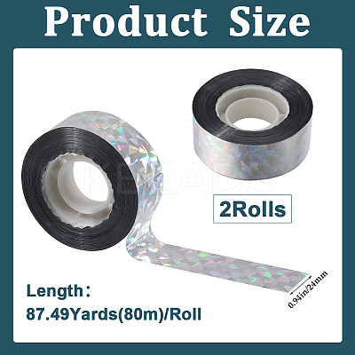 Holographic Laser Shining Bopp PET Plastic Scrapbook Decorative Adhesive Tapes AJEW-WH20010-47B-02-1