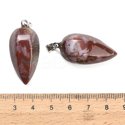 Natural Red Moss Agate Pendants GG-K002-16A-1