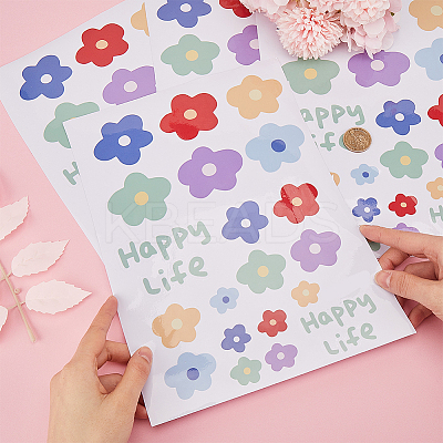 PVC Self Adhesive Flower Car Sticker DIY-WH0453-57A-1