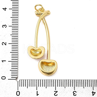 Brass Micro Pave Cubic Zirconia Pendants KK-P303-01G-1