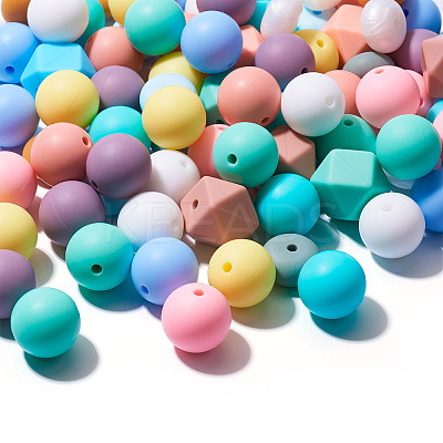 DIY Silicone Beaded Stretch Bracelets Making Kits DIY-TA0010-15-1