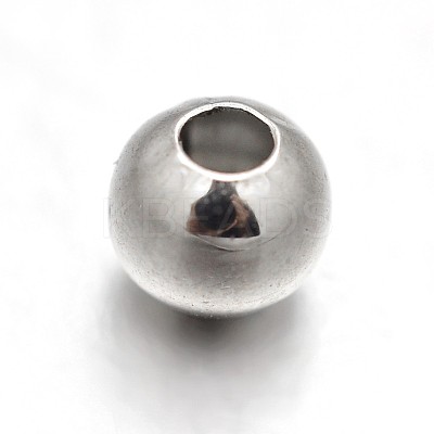 Tarnish Resistant Round 303 Stainless Steel Spacer Beads STAS-N072-04-1