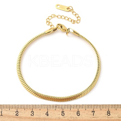 304 Stainless Steel Snake Chain Bracelets for Women BJEW-U019-04G-02-1