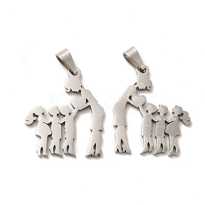 Non-Tarnish Mother's Day/Teachers' Day 201 Stainless Steel Pendants STAS-K251-026P-1