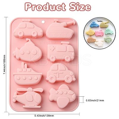 2Pcs Transportation Vehicles Silicone Molds ST-CJ0043-004-1
