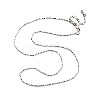 Brass Faceted Ball Chains Necklaces for Women NJEW-D302-21P-1