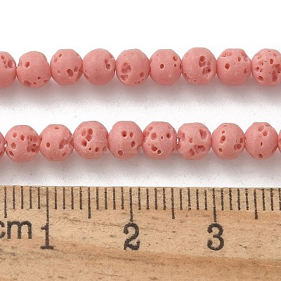 Synthetic Lava Rock Dyed Beads Strands G-H311-08D-08-1
