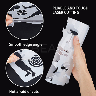 Plastic Drawing Painting Stencils Templates DIY-WH20012-07A-1