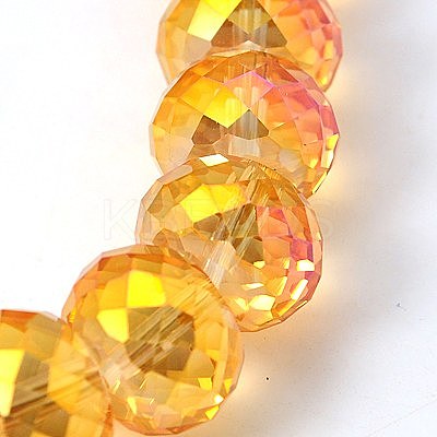 Electorplated Glass Beads EGLA-E005-04-1