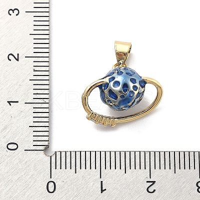 Rack Plating Brass with Cubic Zirconia Pendants KK-Q017-23G-1