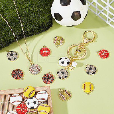 32Pcs 8 Styles Alloy Enamel Pendants FIND-UN0007-57-1