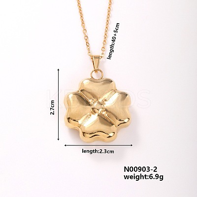 Fashion Elegant Golden Plated 304 Stainless Steel Pendant Necklaces SJ0947-2-1