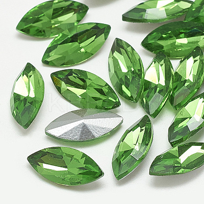 Pointed Back Glass Rhinestone Cabochons RGLA-T083-3x6mm-20-1