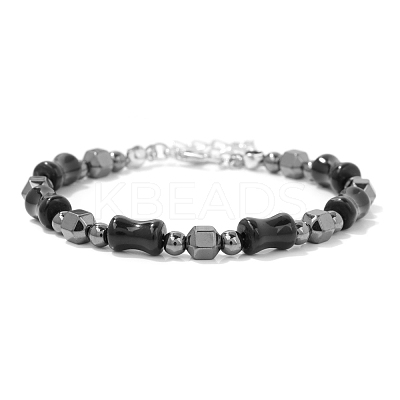 Adjustable Synthetic Non-magnetic Hematite Bead Stretch Bracelets PW-WG03C29-01-1