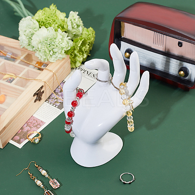 Plastic Mannequin Hand Jewelry Display Holder Stands RDIS-WH0009-013B-1
