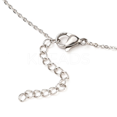 Non-Tarnish 304 Stainless Steel Pendant Necklaces NJEW-JN03127-01-1