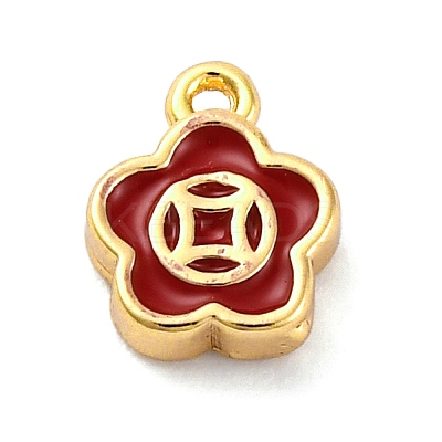 Brass Enamel Charms KK-A240-07G-1