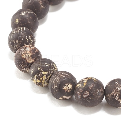 4Pcs 4 Size Natural Agate Round Beaded Stretch Bracelets Set BJEW-JB08196-1