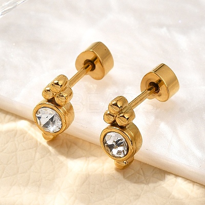 Ion Plating(IP) 304 Stainless Steel Stud Earrings EJEW-A118-17G-02-1