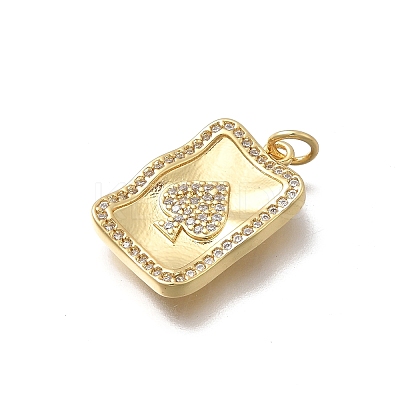 Brass Micro Pave Cubic Zirconia Pendants KK-D431-076A-01-1