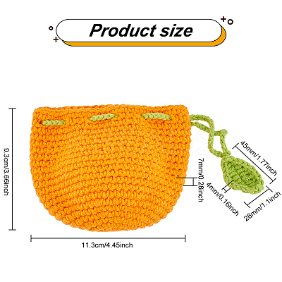 Hand Woven Cotton Coin Purse AJEW-WH0314-84B-1