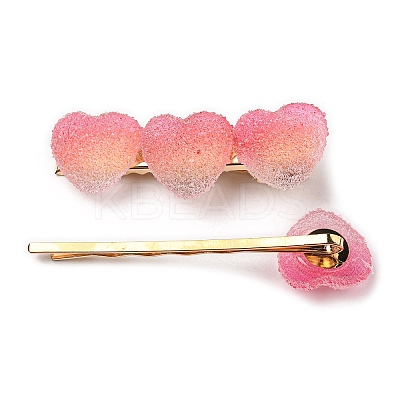 Gradient Heart Resin & Iron Clips Sets PHAR-F018-02B-1