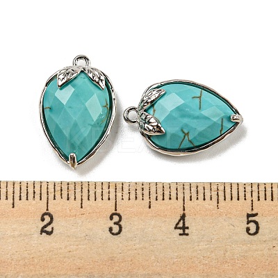 Natural Turquoise Faceted Pendants G-M431-06P-08-1