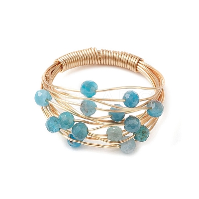 Natural Gemstone Finger Rings RJEW-TA00221-1