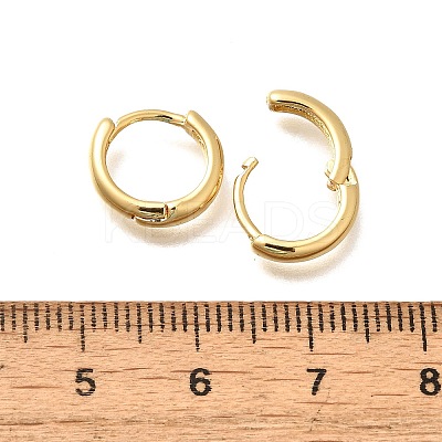 Rack Plating Ring Brass Hoop Earrings for Women EJEW-C125-09G-1