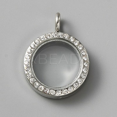 Alloy Crystal Rhinestone Locket Pendants FIND-WH0061-50A-P-1