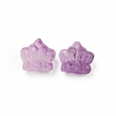 Two Tone Transparent Spray Painted Glass Beads GLAA-Q092-02-C08-1