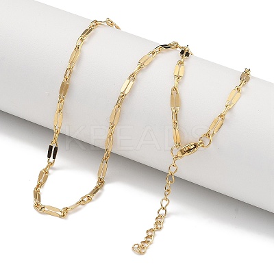 304 Stainless Steel Dapped Chain Necklaces NJEW-H043-05G-1
