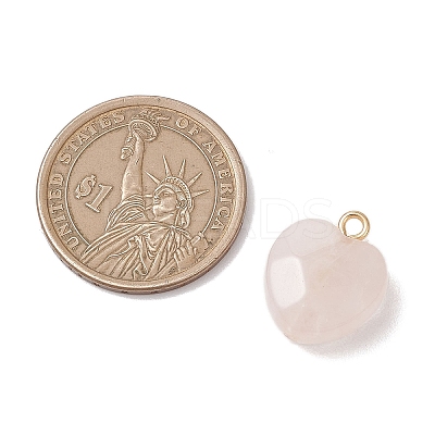 Natural Rose Quartz Pendants PALLOY-JF04862-1