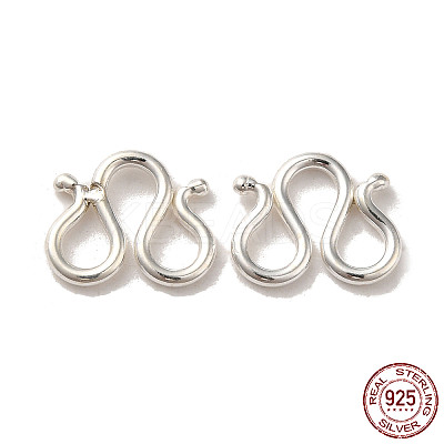 925 Sterling Silver W Shape Clasps LS-STER-K177-06C-S-1