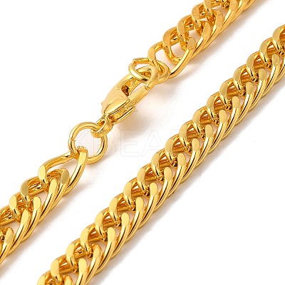 Iron Cuban Link Chain Necklaces for Women Men NJEW-A028-01E-G-1