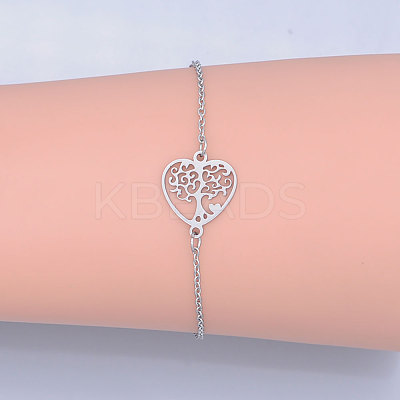 Tarnish Resistant 201 Stainless Steel Link Bracelets BJEW-T011-JN486-1-1