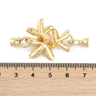 Brass Micro Pave Clear Cubic Zirconia Fold Over Clasps KK-U043-09G-02-1