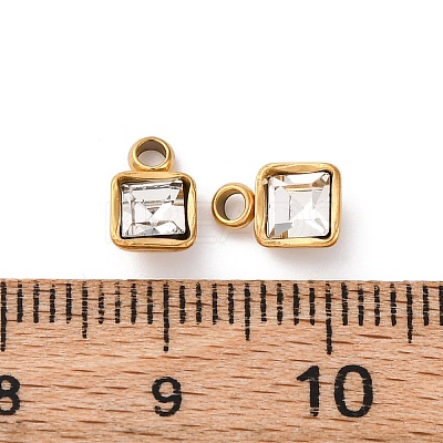 Ion Plating(IP) 304 Stainless Steel Rhinestone Pendants STAS-B090-02G-09-1
